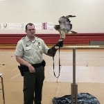 TWRA Park Ranger with Red Tail Hawk